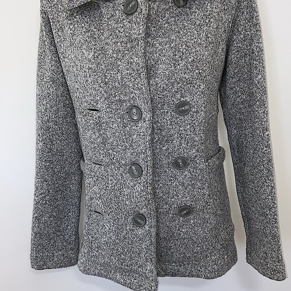 Patagonia Gray Fleece Jacket 10 Button Down Excellent Sz Small - Picture 3 of 7